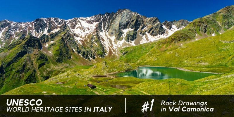 アート・デザイン・音楽 ITALY WORLD HERITAGE Rock Drawings in Valcamonica, in Lombardy the first Italian